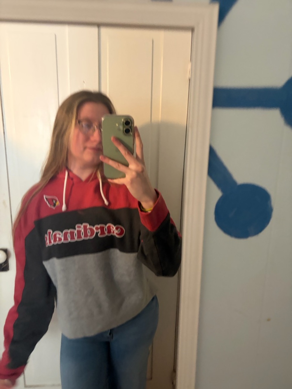 Cardinals red and gray hoodie